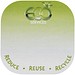 Sticky-Mate® recycelte Haftnotizen mit runden Ecken, weiss