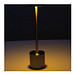 Tischlampe aus Edelstahl mit Akku , grau