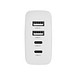 TravelCharge Pro Reiseladegerät mit USB-C aus RCS rec. ABS, weiß, schwarz