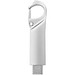 Typ C USB Stick 3.0 mit Karabiner, silber, 64GB