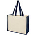 Varai 320 g/m Canvas und Jute Einkaufstasche 23L, navy