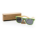 XD COLLECTION Sonnenbrille aus Bambus und RCS recyceltem Kunststoff, grün