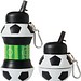 Faltbare Trinkflasche SOCCERMATE,schwarz