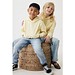 Iqoniq Yengo KidsHoodie mit Seitentaschen aus rec. Baumwolle, cream yellow, 1112