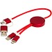 Alasia 30 cm 5-in-1 Kabel aus recyceltem Kunststoff für Datenübertragung und 27W Schnellladung, rot