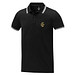 Amarago Polo mit abgesetztem Rand für Herren, schwarz, XL