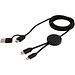 Citala 150 cm 5-in-1 Kabel aus recyceltem Kunststoff für Datenübertragung und 27W Schnellladung, schwarz