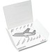 Geschenkartikel: ROMINOX® Key Tool Airplane / Flugzeug (19 Funktionen) im Motiv-Mäppchen Große Helden, silber