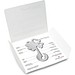 Geschenkartikel: ROMINOX® Key Tool Lucky Charm / Kleeblatt Glücksbringer (19 Funktionen) im Motiv-Mäppchen Danke, silber
