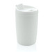GRS recycelter PP-Becher mit Flip-Deckel, weiß