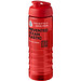 H2O Active® Eco Treble 750 ml Sportflasche mit Stülpdeckel & Trinkklappe, rot, rot