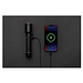Heavy-Duty USB-Taschenlampe aus RCS recyceltem Aluminium, schwarz