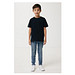 Iqoniq Koli Kids T-Shirt aus recycelter Baumwolle, schwarz, 9-10 y