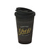 Kaffeebecher Premium Deluxe, 350 ml, schwarz/schwarz