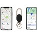 Keyfinder Dual Schlüsselanhänger mit weltweiter Ortung, schwarz, grau