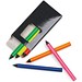 MEMLING. Bleistiftbox mit 6 Buntstiften, Schwarz