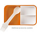 MIYO Doppel-Lunchbox, doppellagig, orange, orange, weiß