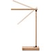 MOREY. Klappbare Schreibtischlampe mit superschnellem kabellosem 15W-Ladegerät aus Bambus, Natur