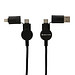 Oakland RCS rKunststoff 1,2m 6-in-1 Fast-Charging 45W Kabel, schwarz