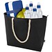 Panama Strandkühltasche mit Kordelgriffen aus recyceltem GRS-Material, 23L, schwarz
