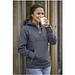 Sayan Kapuzenpullover mit halbem Reißverschluss für Damen, stahlgrau,  S