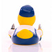 Schnabels® Bade-Ente Schrauber, gelb/blau