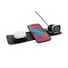 Swiss Peak 15W 3-in 1 Wireless-Reise-Charger aus RCS Plastik, grau, schwarz
