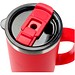 Sydney 1200 ml doppelwandiger RCS-zertifizierter Kupfer-Vakuum Isolierbecher mit Strohhalm, rot