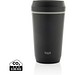 Topl-Becher aus rec. Kunststoff mit 360-Grad-Deckel 354ml, grau