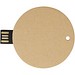 USB-Stick 2.0 rund aus recyceltem Papier, Kraftpapier, 32GB