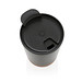 XD COLLECTION GRS rPP Edelstahl-Kaffeebecher mit Kork, schwarz