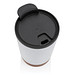 XD COLLECTION GRS rPP Edelstahl-Kaffeebecher mit Kork, weiß