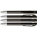 uma® Kugelschreiber YES SI transparent inkl. Metallspitze, anthrazit