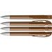 uma® Kugelschreiber YES SI transparent inkl. Metallspitze, braun