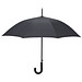 Automatik-Regenschirm aus Pongee mit Aluminiumschaft, schwarz