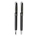 SWISS PEAK® Schreibset Heritage, blaue Mine, schwarz/silber