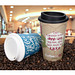 Kaffeebecher Premium, 350 ml, schwarz/weiß