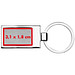 Metall-Schlüsselanhänger, rechteckig, grau
