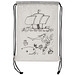 Non-Woven-Kordeltasche inkl. Wachsmalstiften, weiss