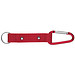 Schlüsselanhänger mit Karabiner und Plättchen aus Metall, rot