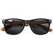 Sonnenbrille mit Bügeln in Bambusoptik, UV 400 Schutz, beige