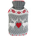 Weihnachtswärmflasche, 500 ml, grau