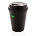 XD COLLECTION Wiederverwendbarer doppelwandiger Kaffeebecher, 300 ml, schwarz
